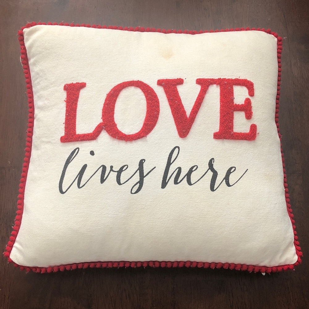 🎃 'Love Lives Here' Accent Pillow